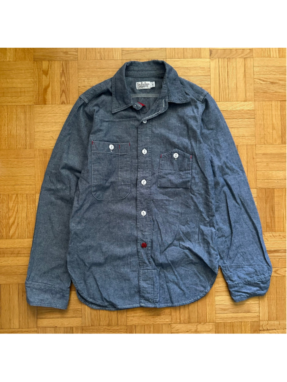Engineered Garments FWK Chambray Button work shirt Size 1